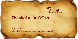 Theobald Amáta névjegykártya